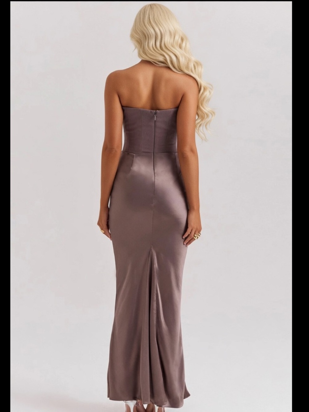 HOUSE OF CB 'Persephone' Smoke Strapless Corset Maxi Dress/ XSmall US2-4 $329 - Picture 4 of 7